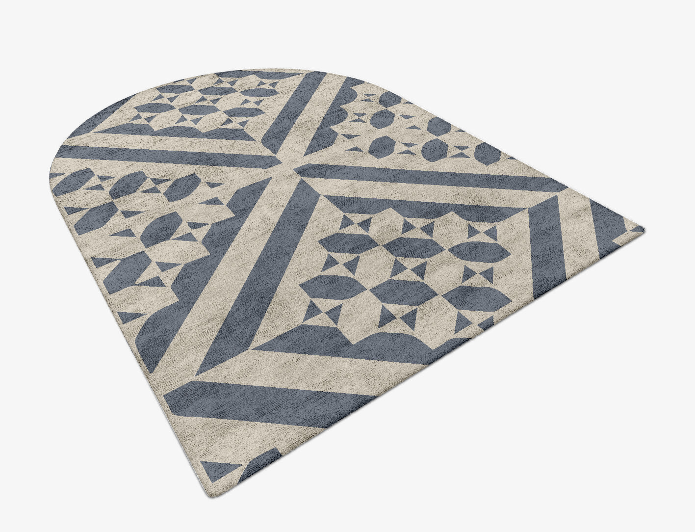 Elan Geometric Arch Hand Tufted Bamboo Silk Custom Rug by Rug Artisan