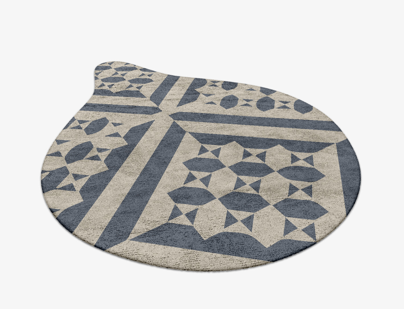 Elan Geometric Drop Hand Tufted Bamboo Silk Custom Rug by Rug Artisan