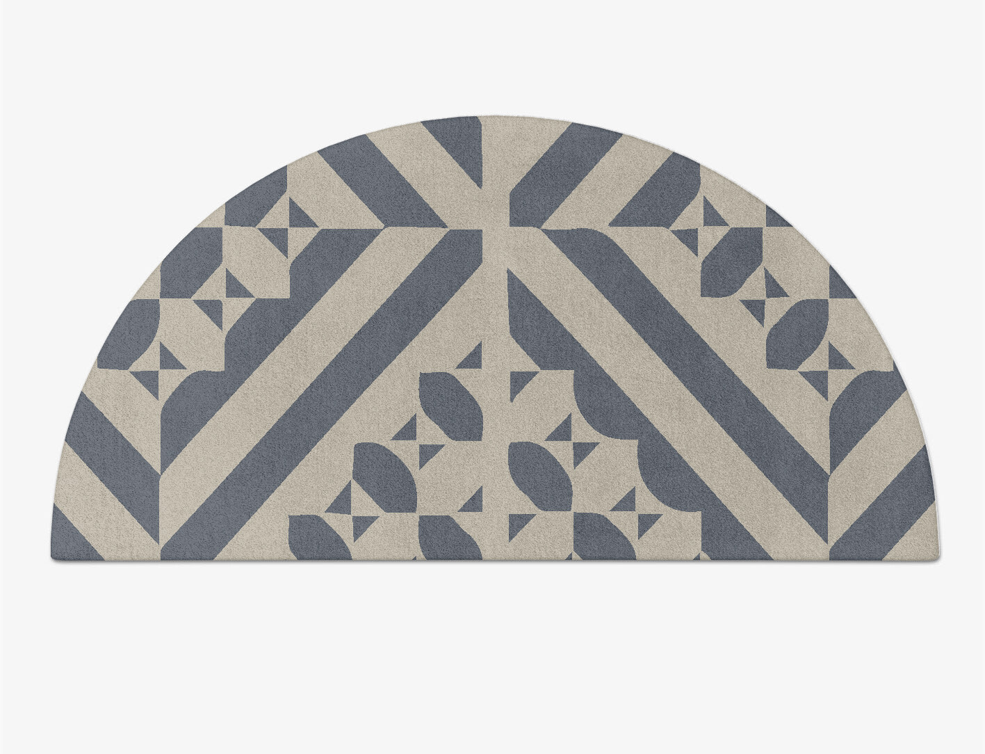 Elan Geometric Halfmoon Hand Tufted Pure Wool Custom Rug by Rug Artisan