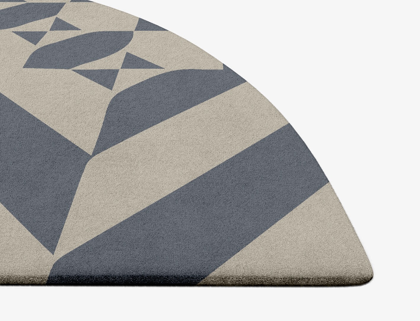 Elan Geometric Halfmoon Hand Tufted Pure Wool Custom Rug by Rug Artisan