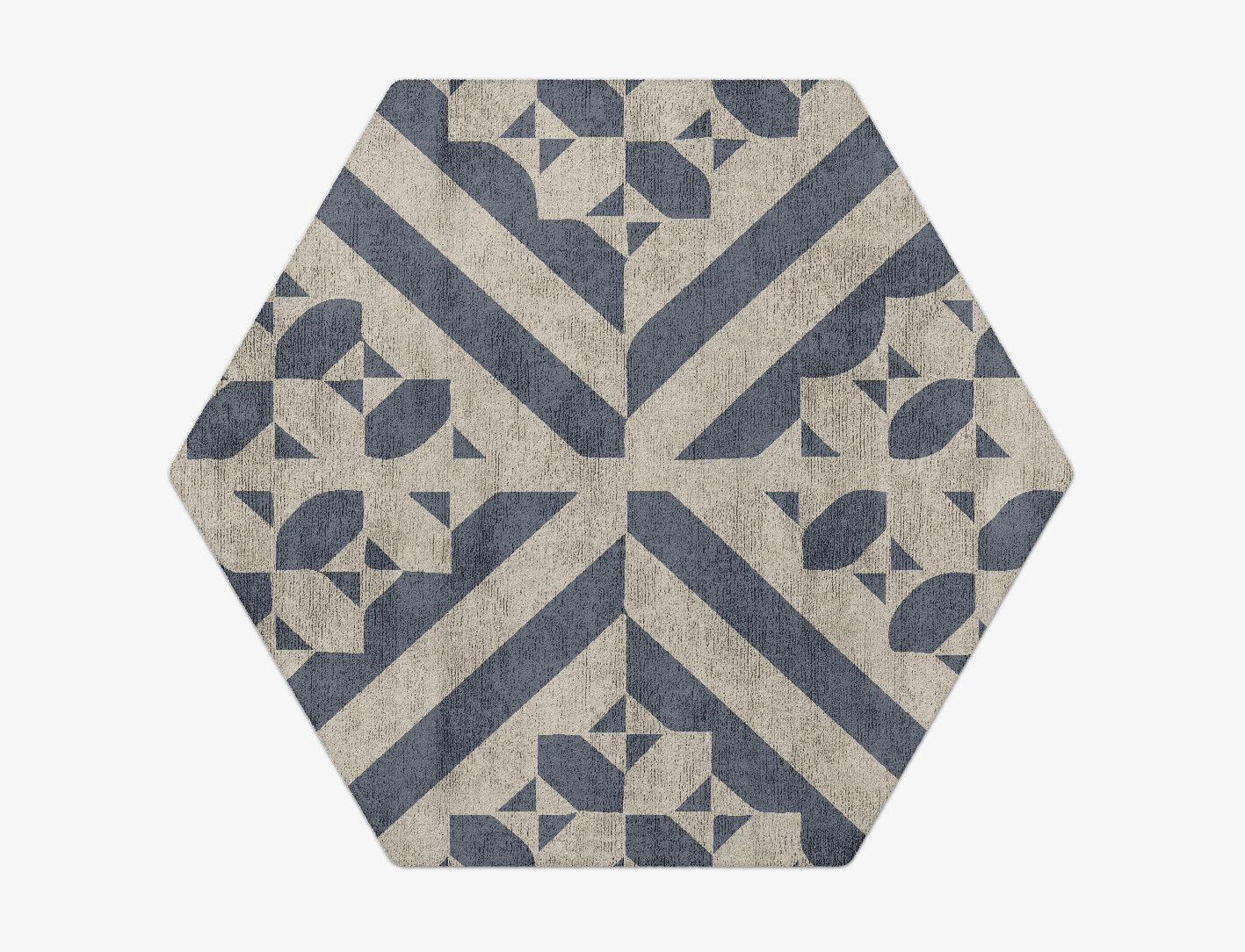Elan Geometric Hexagon Hand Tufted Bamboo Silk Custom Rug by Rug Artisan