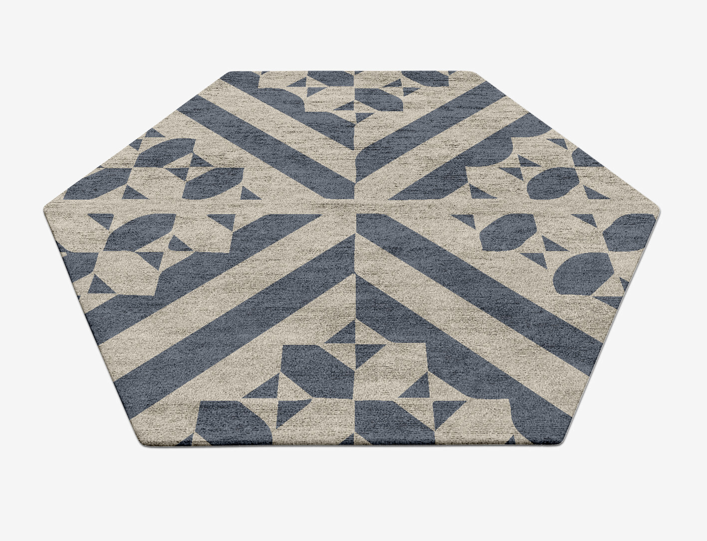 Elan Geometric Hexagon Hand Tufted Bamboo Silk Custom Rug by Rug Artisan