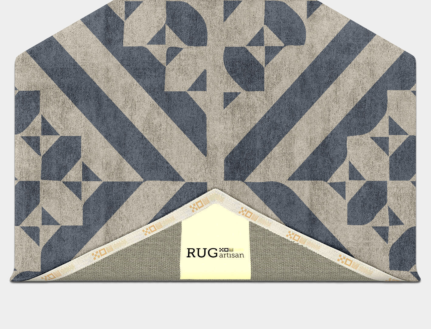Elan Geometric Hexagon Hand Tufted Bamboo Silk Custom Rug by Rug Artisan
