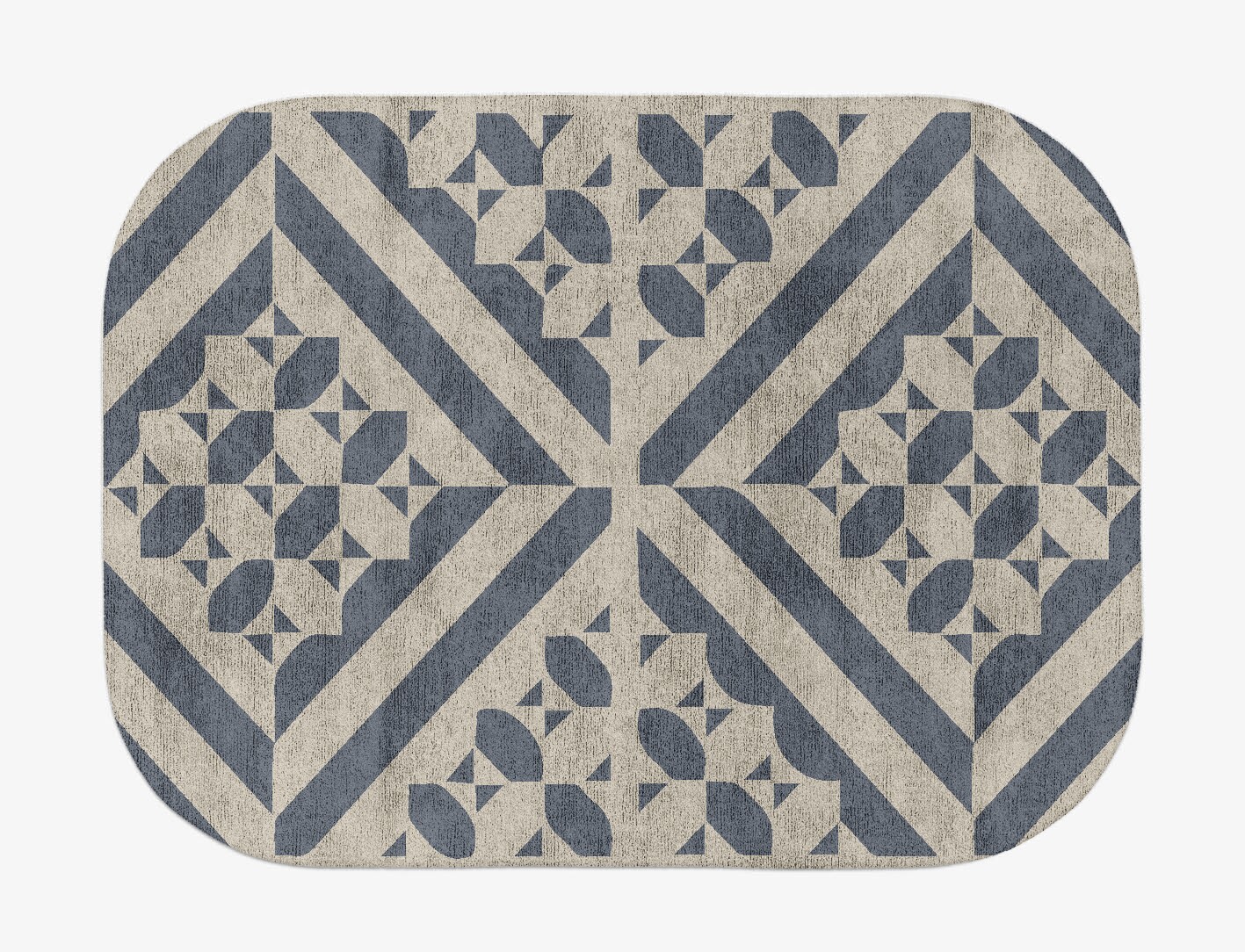 Elan Geometric Oblong Hand Tufted Bamboo Silk Custom Rug by Rug Artisan