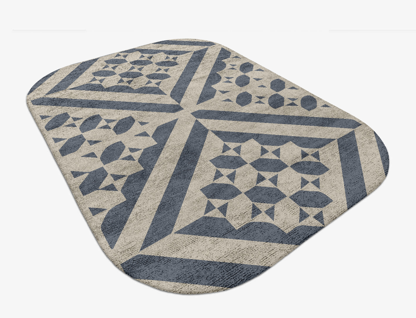 Elan Geometric Oblong Hand Tufted Bamboo Silk Custom Rug by Rug Artisan