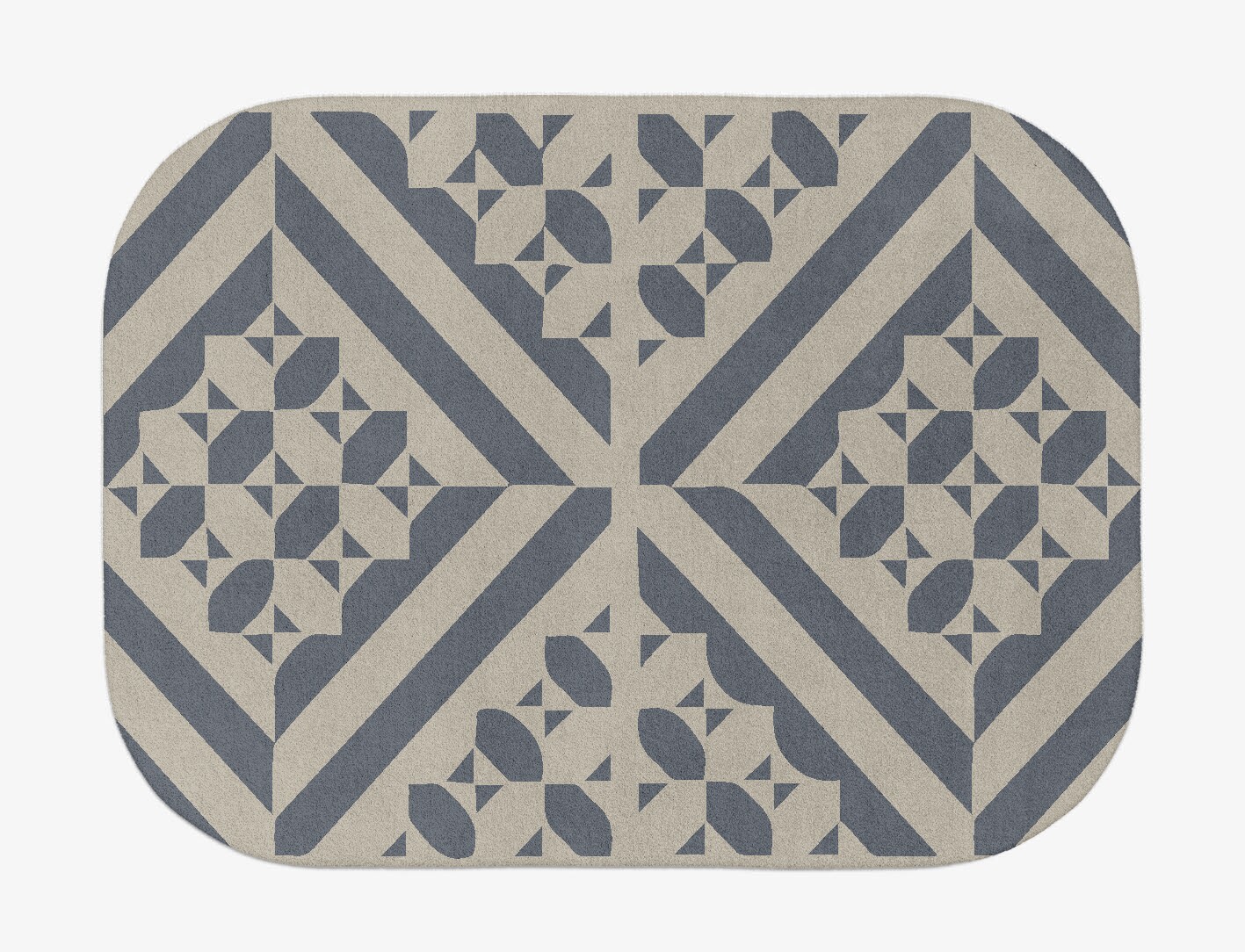 Elan Geometric Oblong Hand Tufted Pure Wool Custom Rug by Rug Artisan