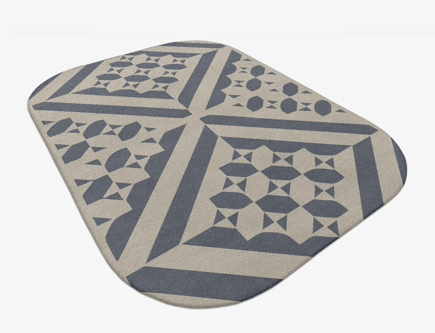 Elan Geometric Oblong Hand Tufted Pure Wool Custom Rug by Rug Artisan