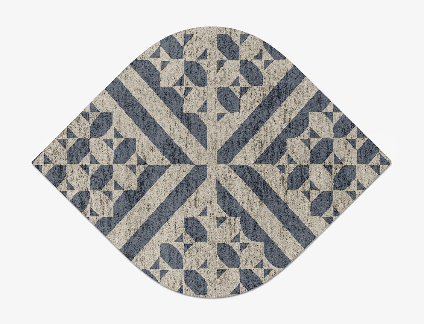 Elan Geometric Ogee Hand Tufted Bamboo Silk Custom Rug by Rug Artisan