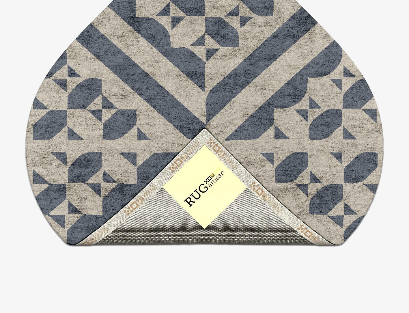 Elan Geometric Ogee Hand Tufted Bamboo Silk Custom Rug by Rug Artisan