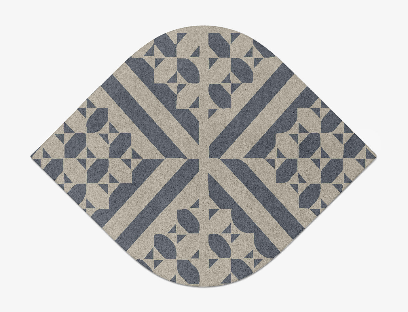 Elan Geometric Ogee Hand Tufted Pure Wool Custom Rug by Rug Artisan