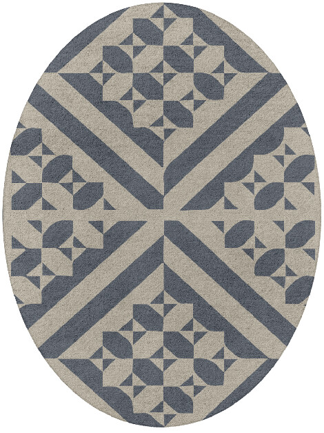 Elan Modern Geometrics Oval Hand Tufted Pure Wool Custom Rug by Rug Artisan