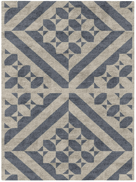 Elan Modern Geometrics Rectangle Hand Tufted Bamboo Silk Custom Rug by Rug Artisan