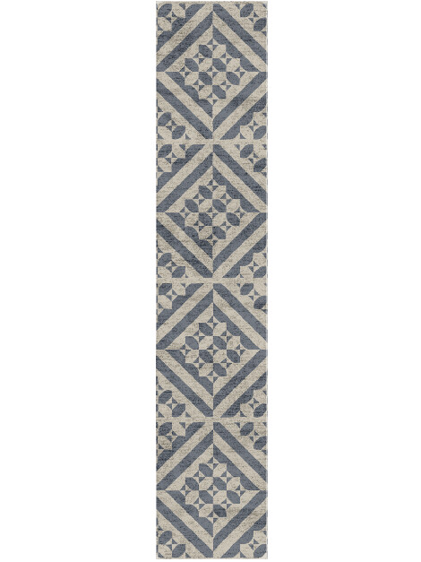 Elan Modern Geometrics Runner Hand Tufted Bamboo Silk Custom Rug by Rug Artisan