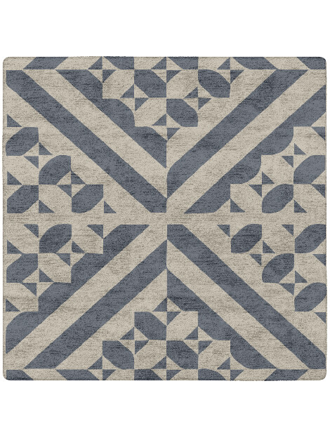 Elan Modern Geometrics Square Hand Tufted Bamboo Silk Custom Rug by Rug Artisan