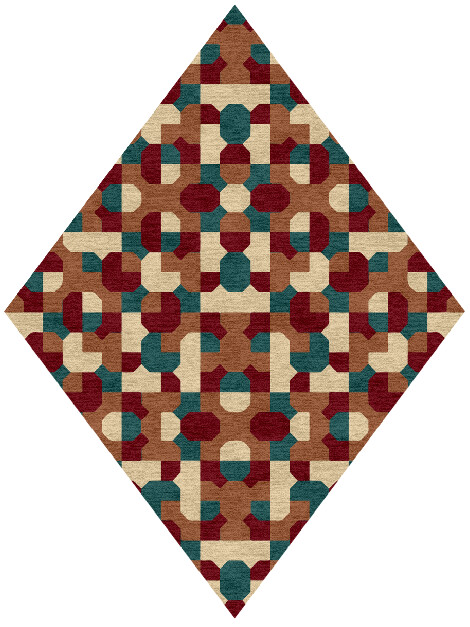 Elementary Modern Geometrics Diamond Hand Knotted Tibetan Wool Custom Rug by Rug Artisan