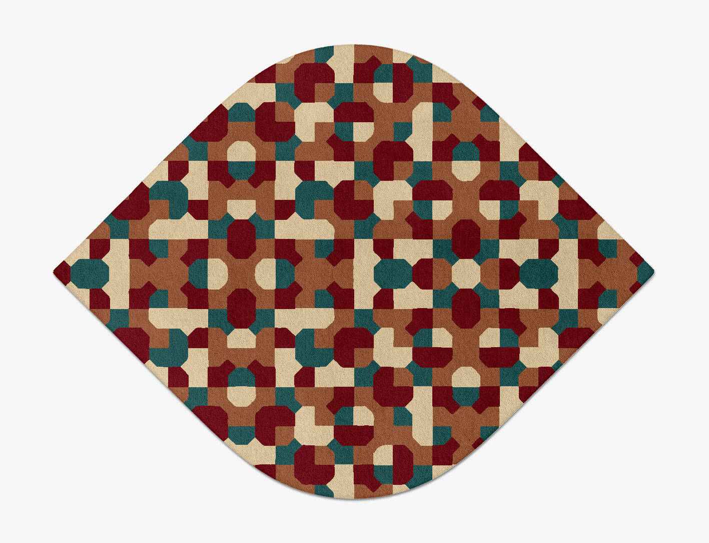 Elementary Modern Geometrics Ogee Hand Tufted Pure Wool Custom Rug by Rug Artisan