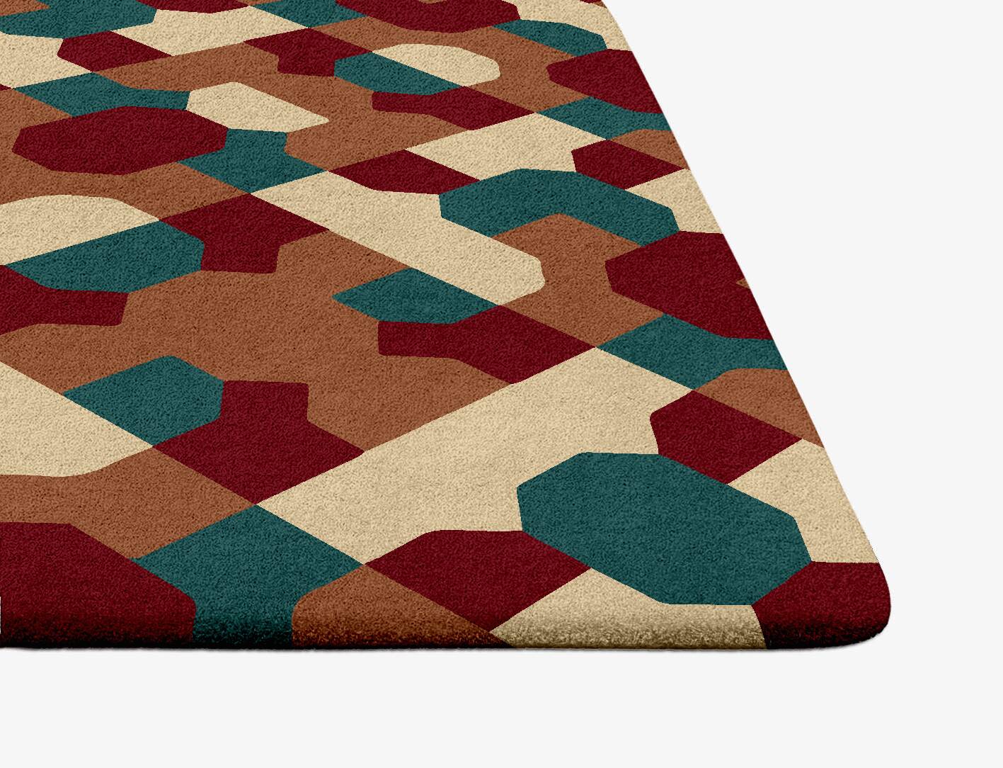 Elementary Modern Geometrics Ogee Hand Tufted Pure Wool Custom Rug by Rug Artisan