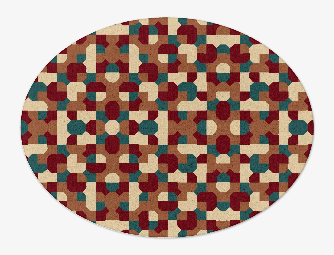 Elementary Geometric Oval Hand Tufted Pure Wool Custom Rug by Rug Artisan