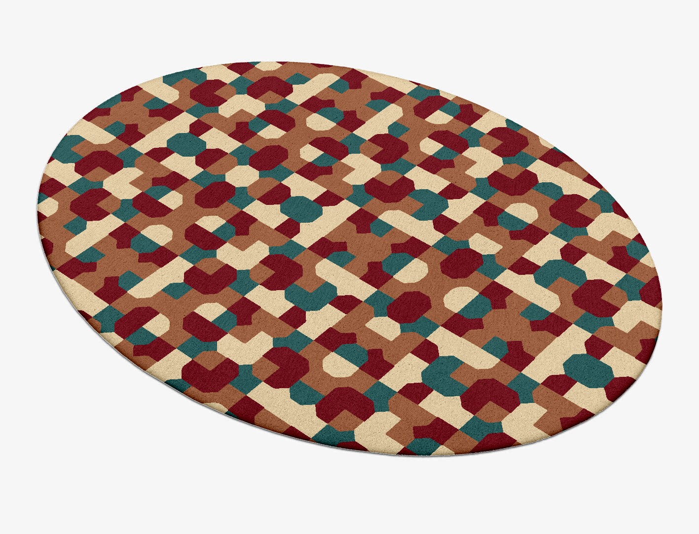 Elementary Geometric Oval Hand Tufted Pure Wool Custom Rug by Rug Artisan