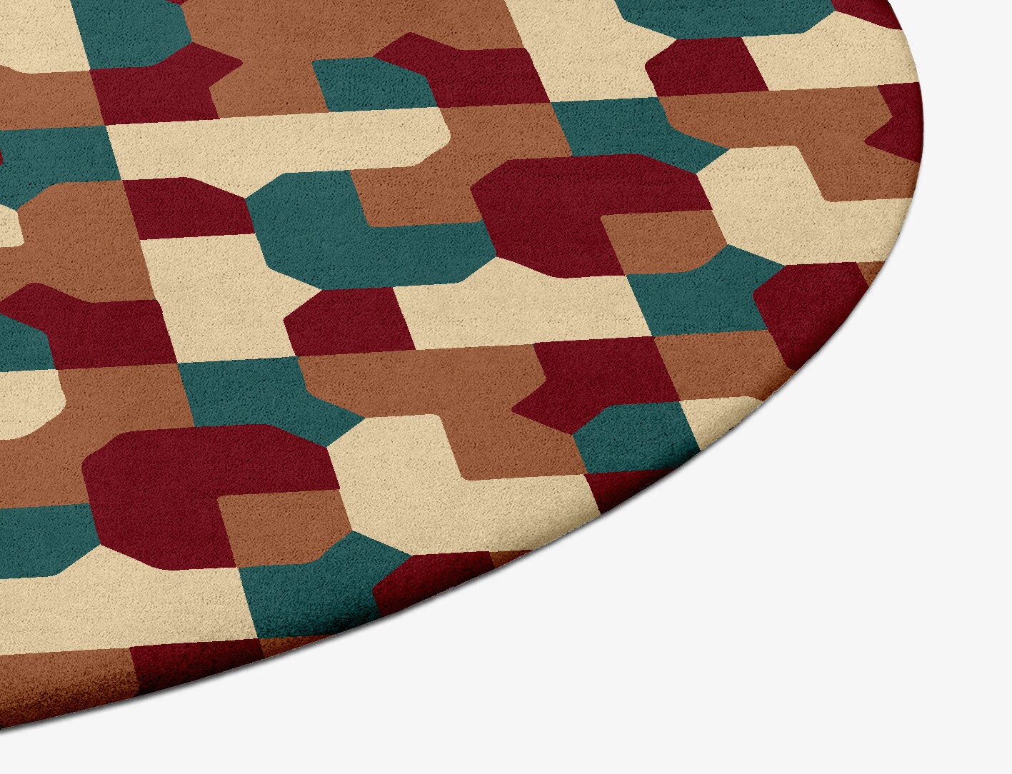 Elementary Geometric Oval Hand Tufted Pure Wool Custom Rug by Rug Artisan