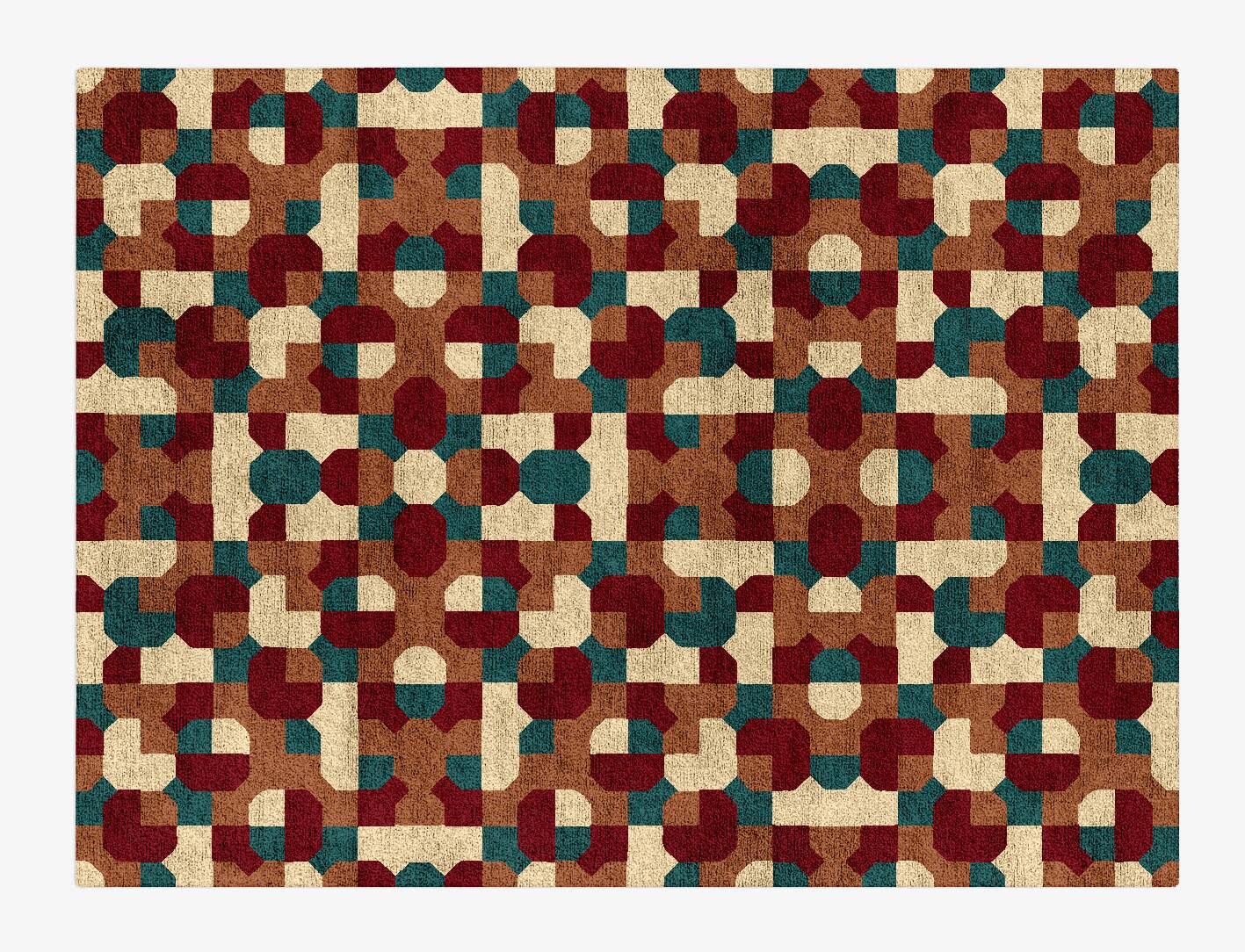 Elementary Geometric Rectangle Hand Tufted Bamboo Silk Custom Rug by Rug Artisan
