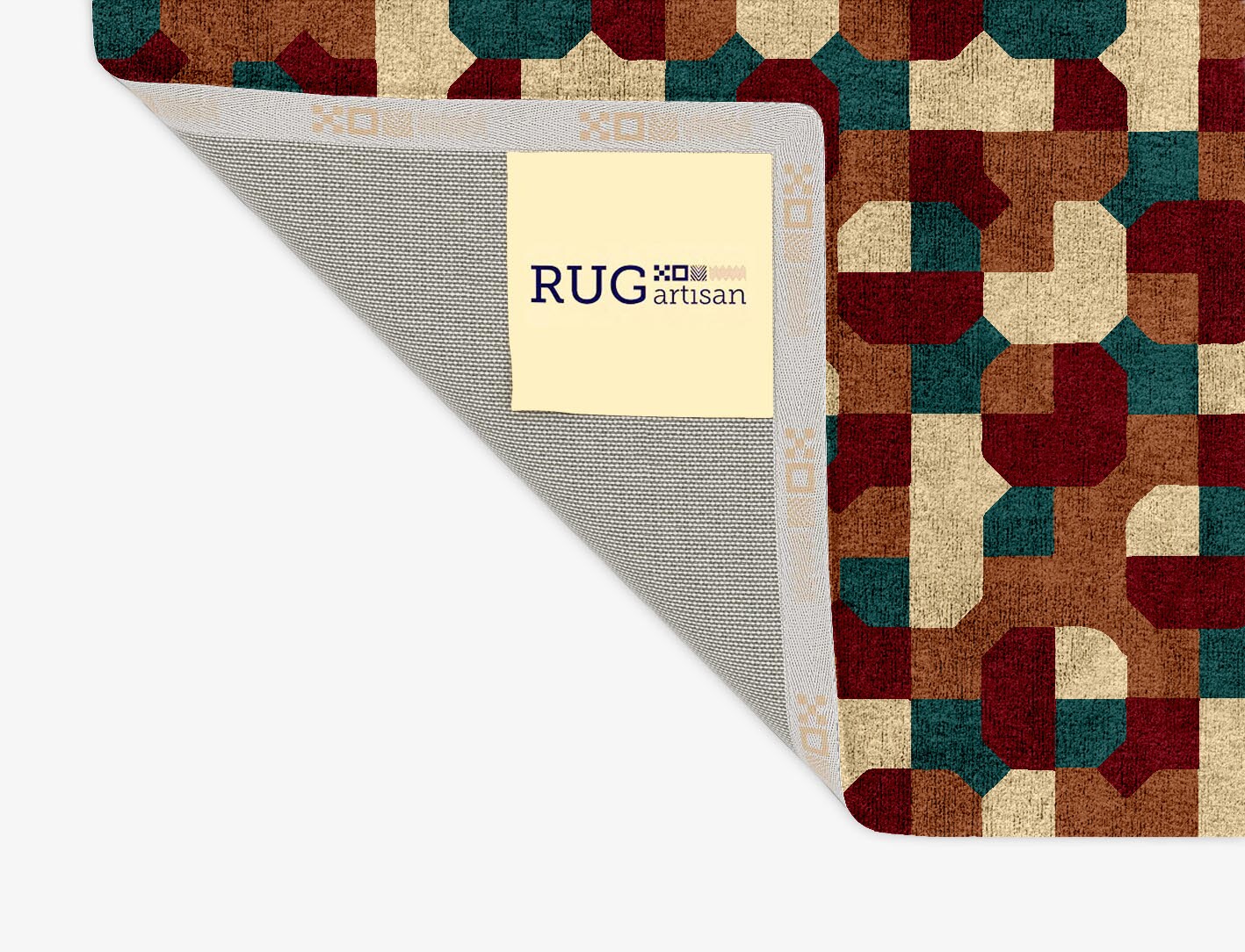 Elementary Geometric Rectangle Hand Tufted Bamboo Silk Custom Rug by Rug Artisan