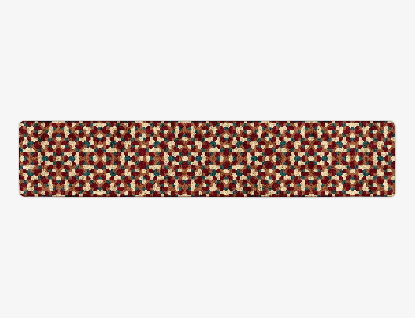 Elementary Geometric Runner Hand Tufted Bamboo Silk Custom Rug by Rug Artisan