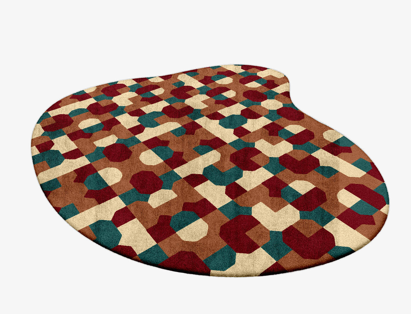 Elementary Modern Geometrics Splash Hand Tufted Bamboo Silk Custom Rug by Rug Artisan