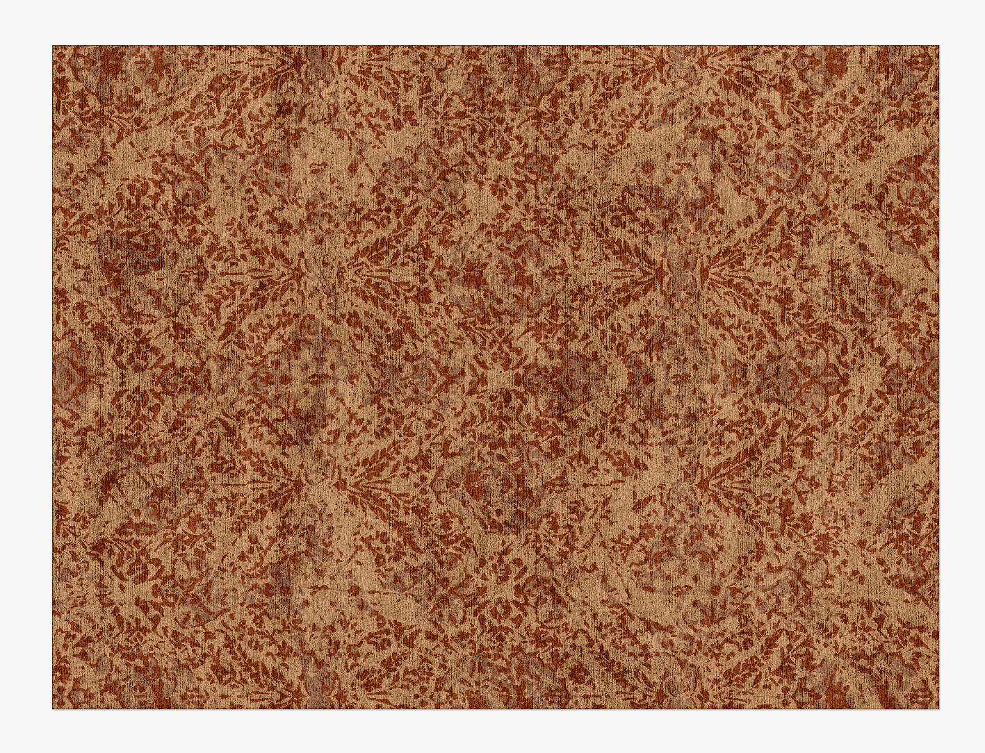 Engravings Vintage Rectangle Hand Knotted Bamboo Silk Custom Rug by Rug Artisan