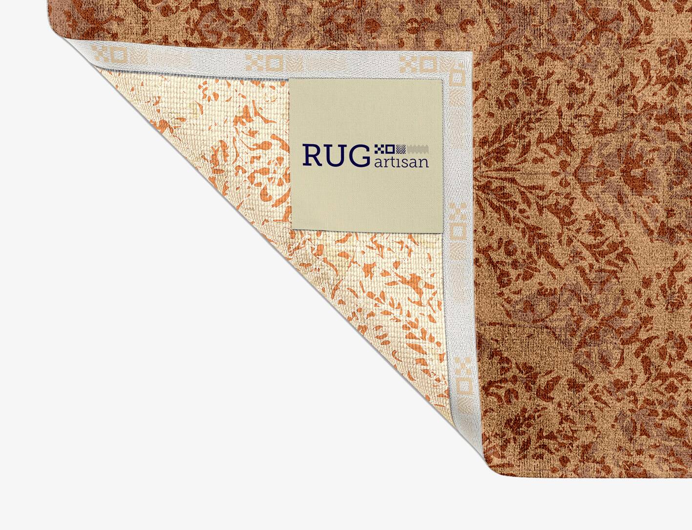 Engravings Vintage Rectangle Hand Knotted Bamboo Silk Custom Rug by Rug Artisan