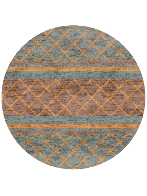 Entwine Flatweaves Round Hand Knotted Bamboo Silk Custom Rug by Rug Artisan