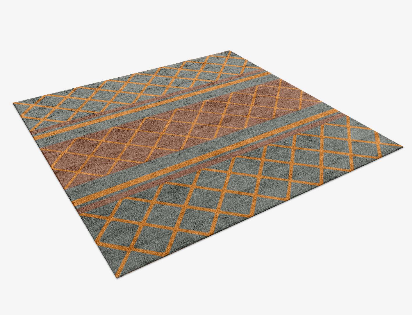Entwine Flatweaves Square Hand Knotted Bamboo Silk Custom Rug by Rug Artisan
