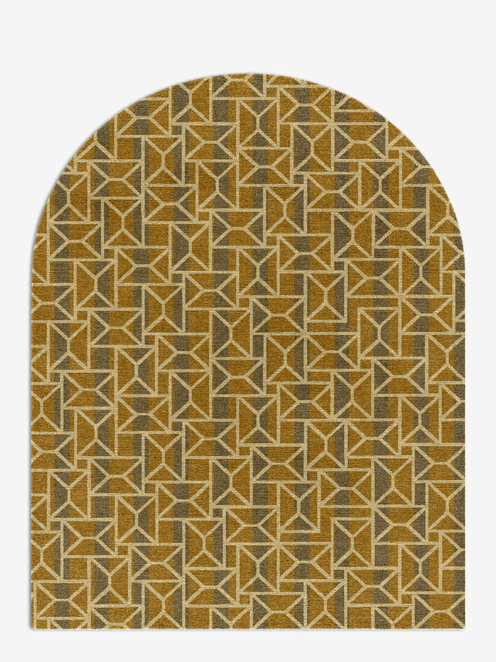 Envelope Modern Geometrics Arch Hand Knotted Tibetan Wool Custom Rug by Rug Artisan