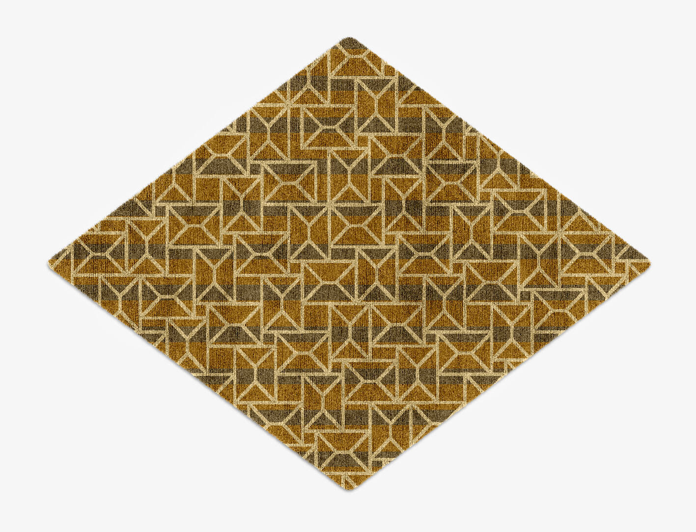 Envelope Modern Geometrics Diamond Hand Knotted Bamboo Silk Custom Rug by Rug Artisan