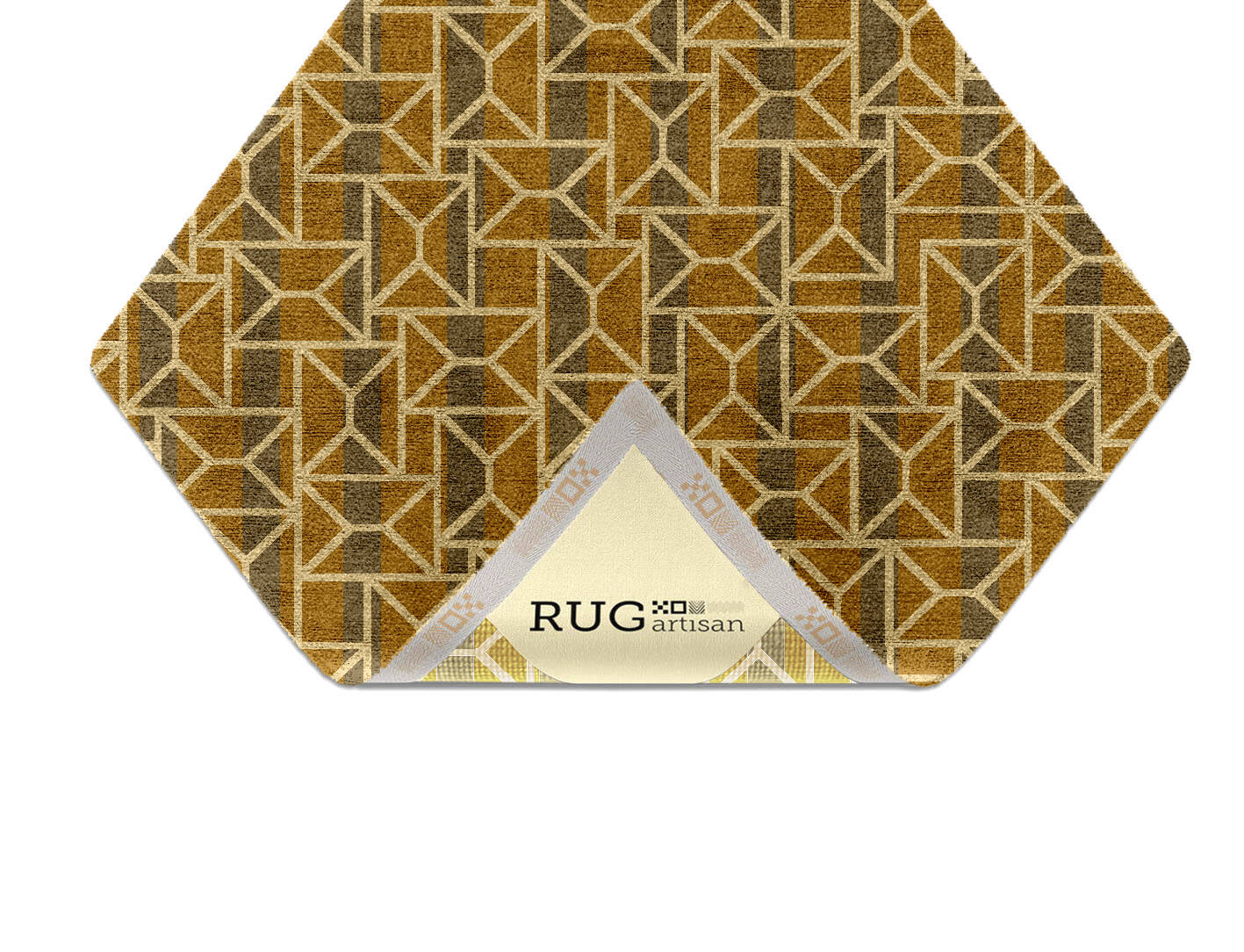 Envelope Modern Geometrics Diamond Hand Knotted Bamboo Silk Custom Rug by Rug Artisan