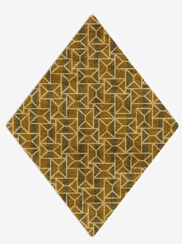 Envelope Modern Geometrics Diamond Hand Knotted Bamboo Silk Custom Rug by Rug Artisan