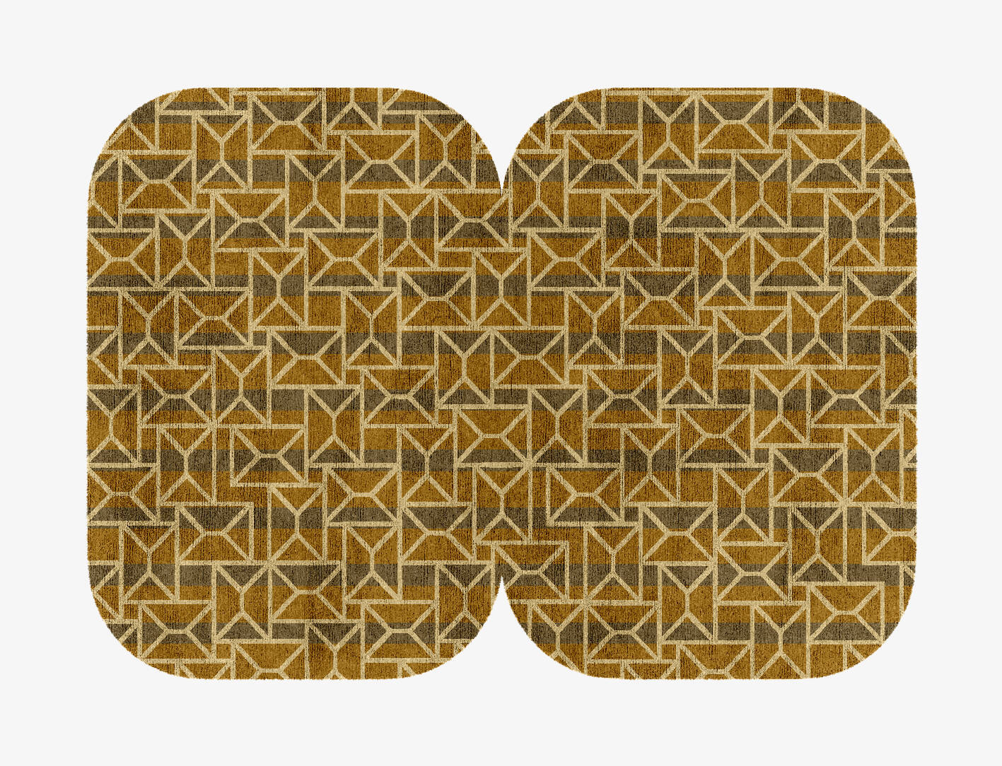 Envelope Modern Geometrics Eight Hand Knotted Bamboo Silk Custom Rug by Rug Artisan