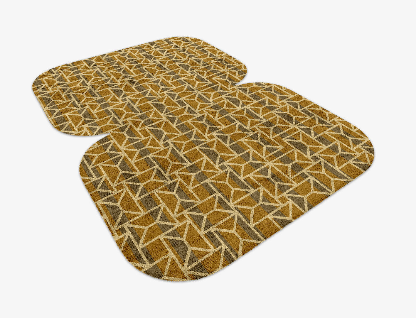 Envelope Modern Geometrics Eight Hand Knotted Bamboo Silk Custom Rug by Rug Artisan