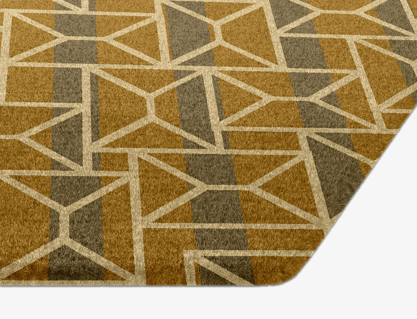 Envelope Modern Geometrics Hexagon Hand Knotted Tibetan Wool Custom Rug by Rug Artisan