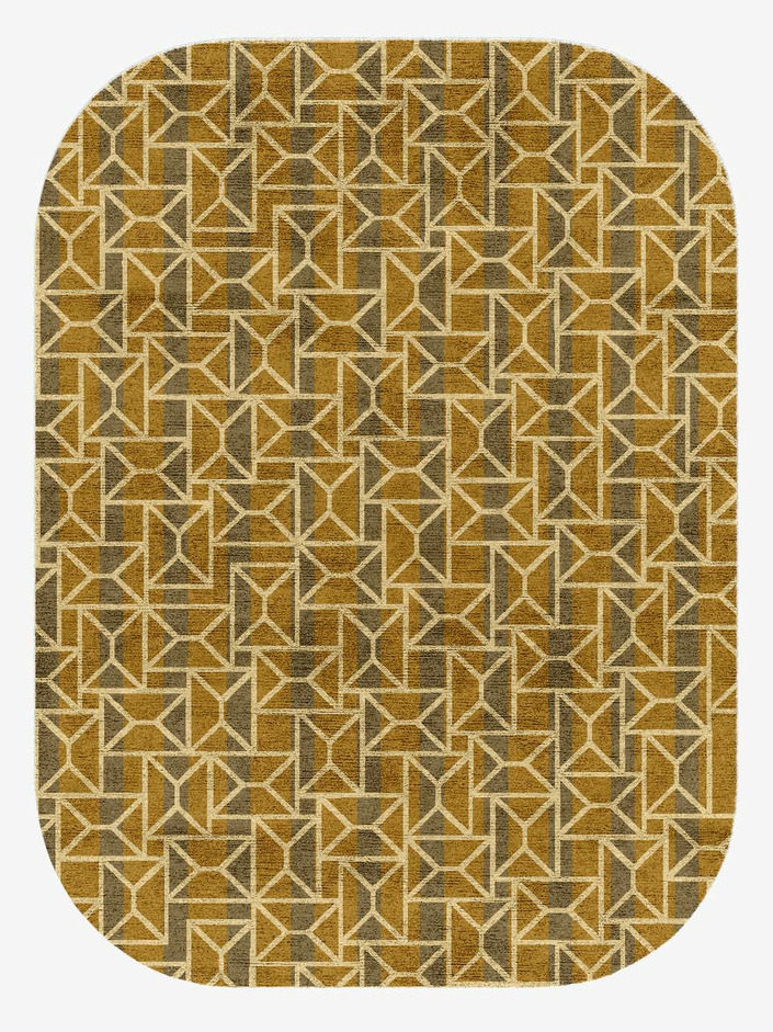 Envelope Modern Geometrics Oblong Hand Knotted Bamboo Silk Custom Rug by Rug Artisan