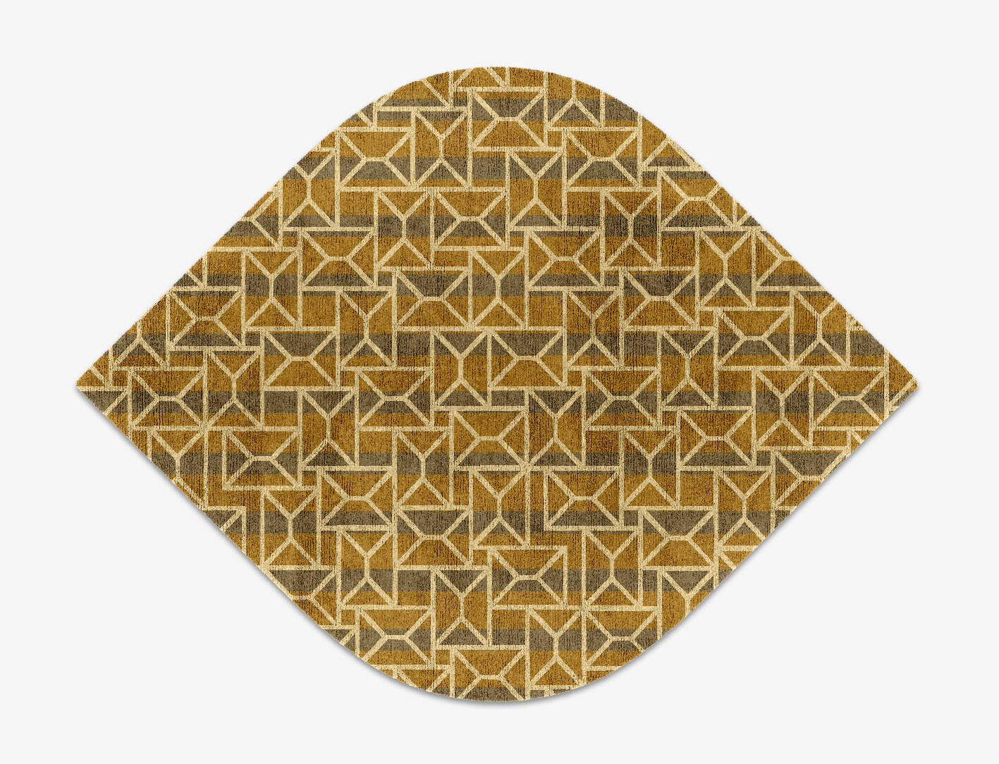 Envelope Modern Geometrics Ogee Hand Knotted Bamboo Silk Custom Rug by Rug Artisan