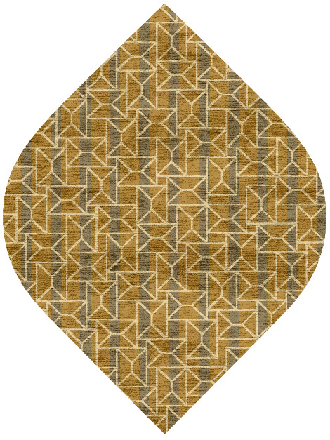 Envelope Modern Geometrics Ogee Hand Knotted Bamboo Silk Custom Rug by Rug Artisan