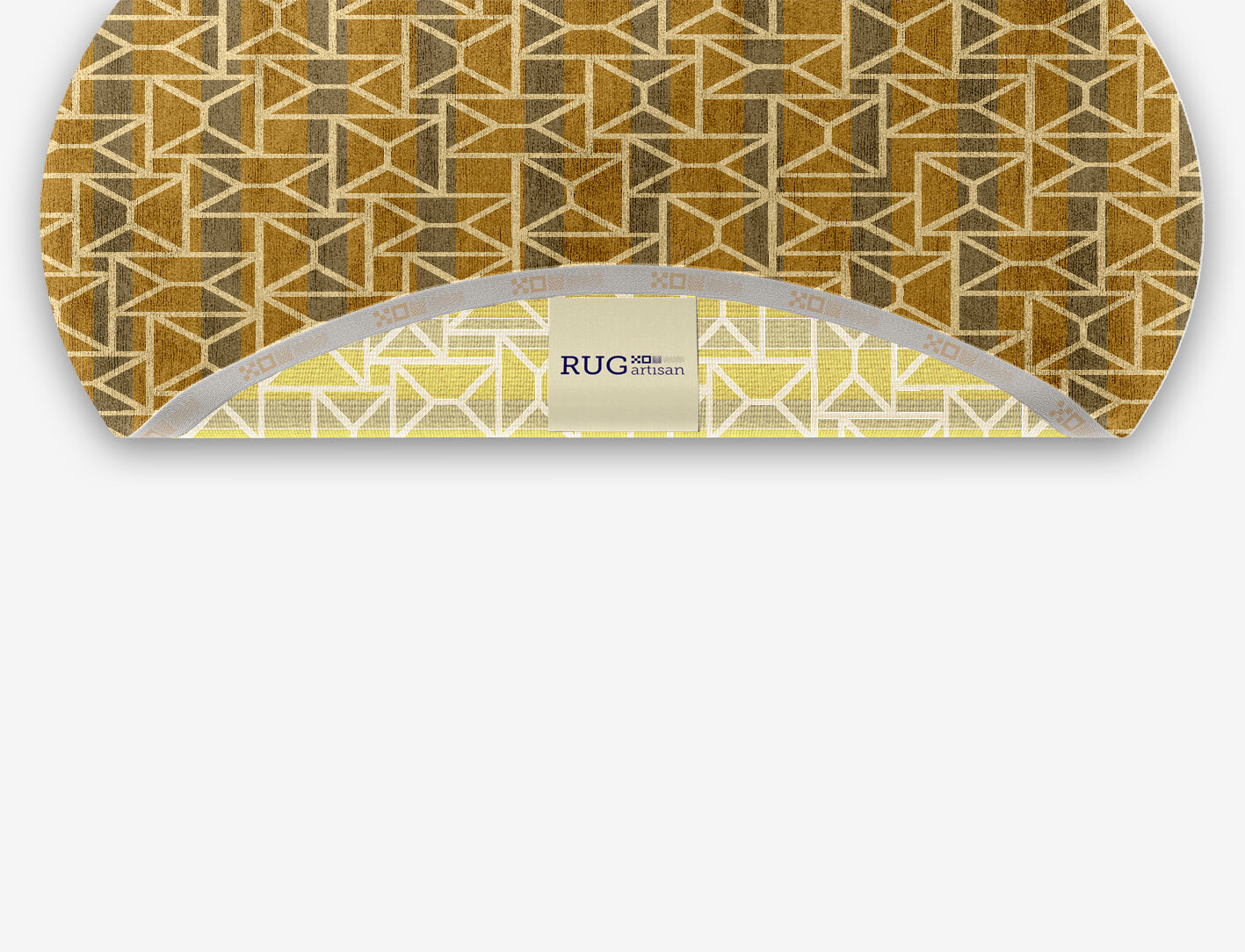 Envelope Geometric Oval Hand Knotted Bamboo Silk Custom Rug by Rug Artisan
