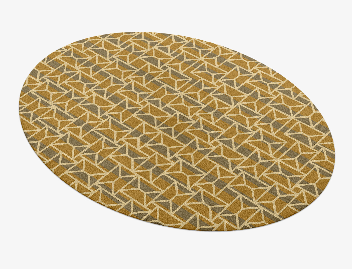 Envelope Geometric Oval Hand Knotted Tibetan Wool Custom Rug by Rug Artisan
