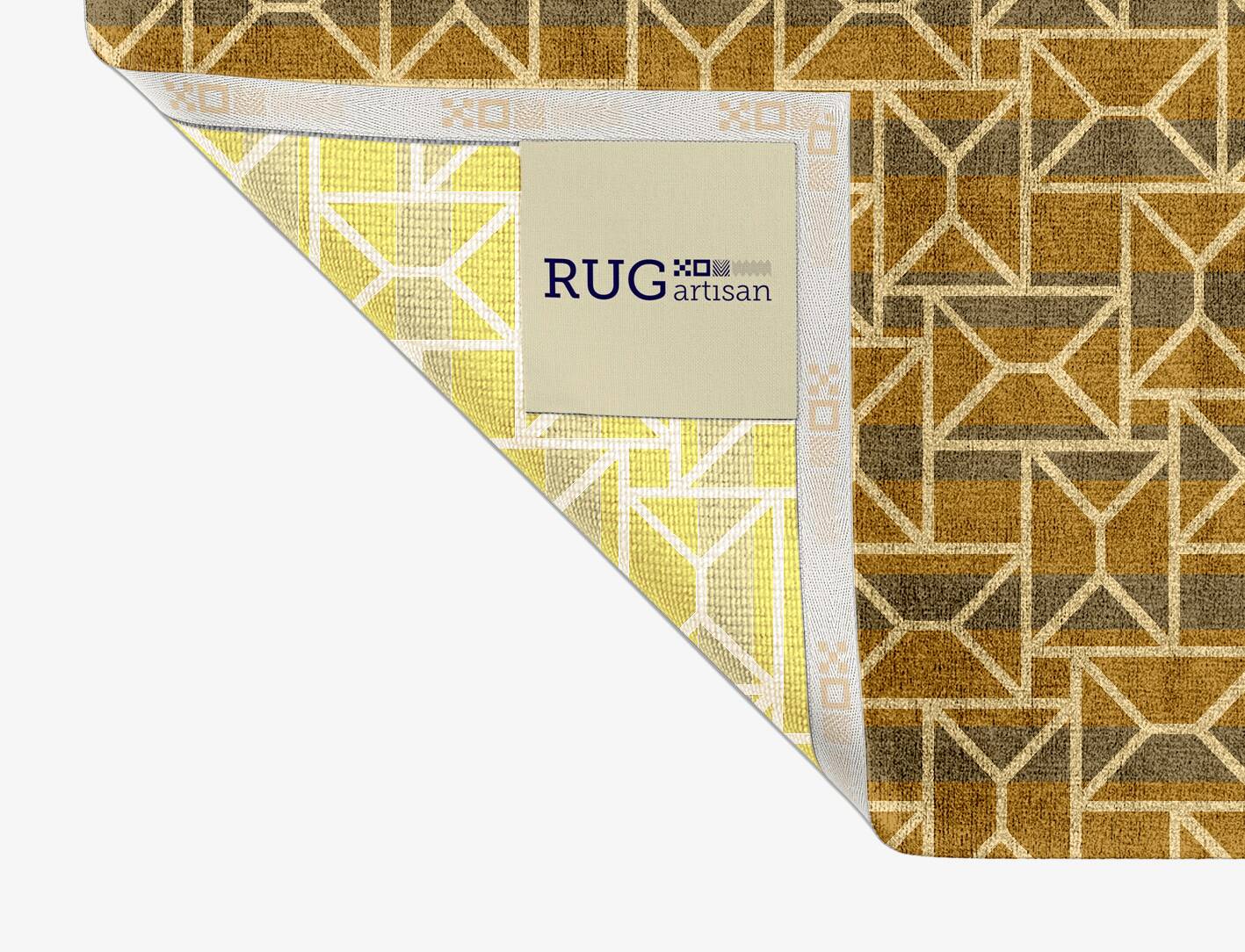 Envelope Modern Geometrics Rectangle Hand Knotted Bamboo Silk Custom Rug by Rug Artisan