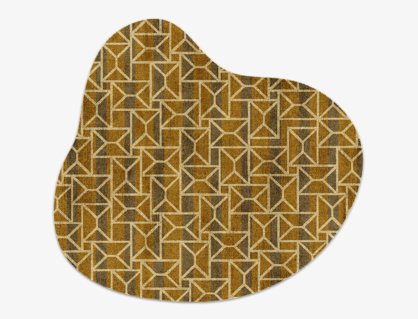 Envelope Modern Geometrics Splash Hand Knotted Bamboo Silk Custom Rug by Rug Artisan