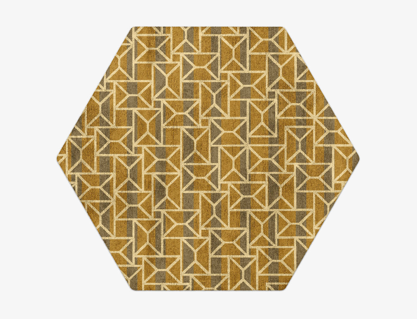 Envelope Modern Geometrics Hexagon Hand Tufted Bamboo Silk Custom Rug by Rug Artisan