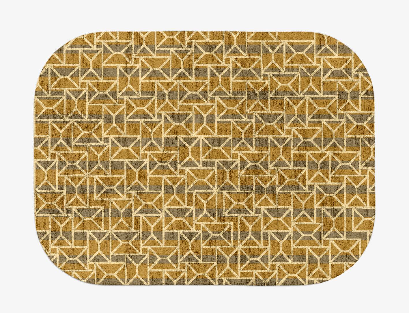 Envelope Modern Geometrics Oblong Hand Tufted Bamboo Silk Custom Rug by Rug Artisan