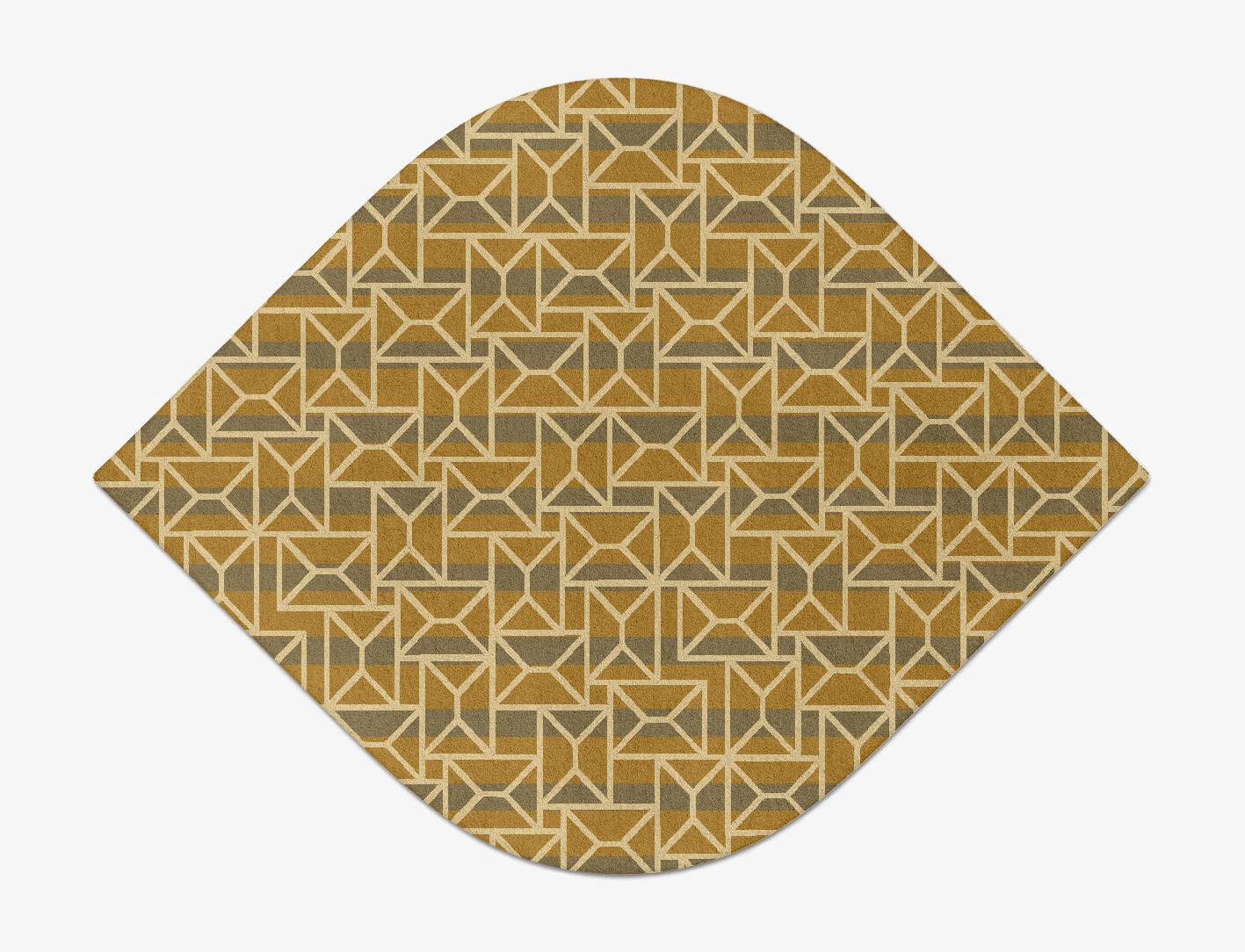 Envelope Modern Geometrics Ogee Hand Tufted Pure Wool Custom Rug by Rug Artisan