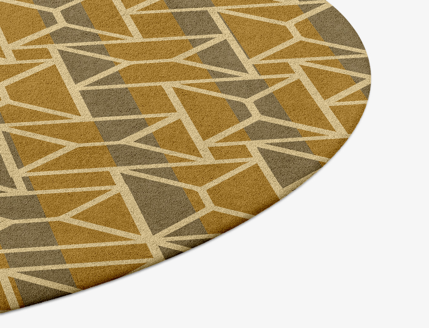 Envelope Geometric Round Hand Tufted Pure Wool Custom Rug by Rug Artisan
